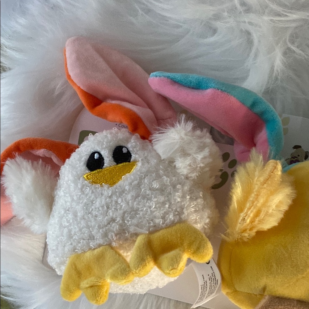 NWT dog toys Cute Plush Chick and Bunny Set - Picture 4 of 4